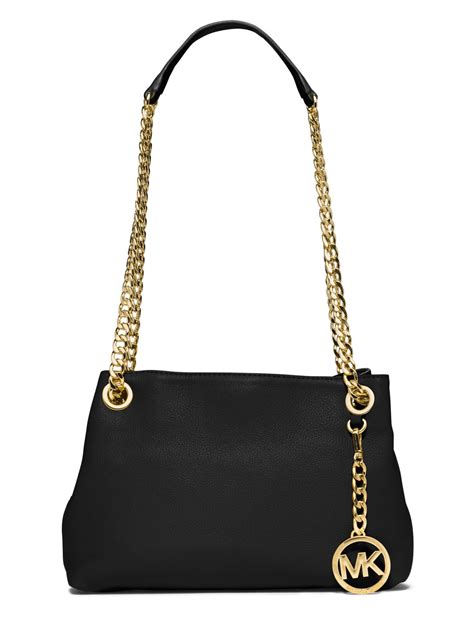 michael kors black chain backpack|Michael Kors Backpack purse black.